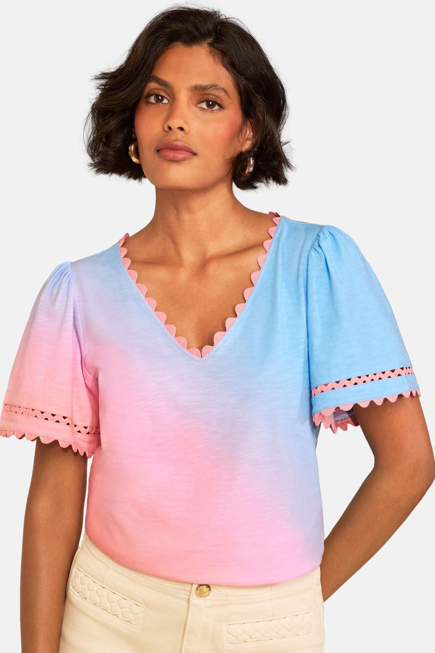 Love & Roses V-Shirt Love & Roses T-Shirt mit V-Ausschnitt, Regular (1-tlg)