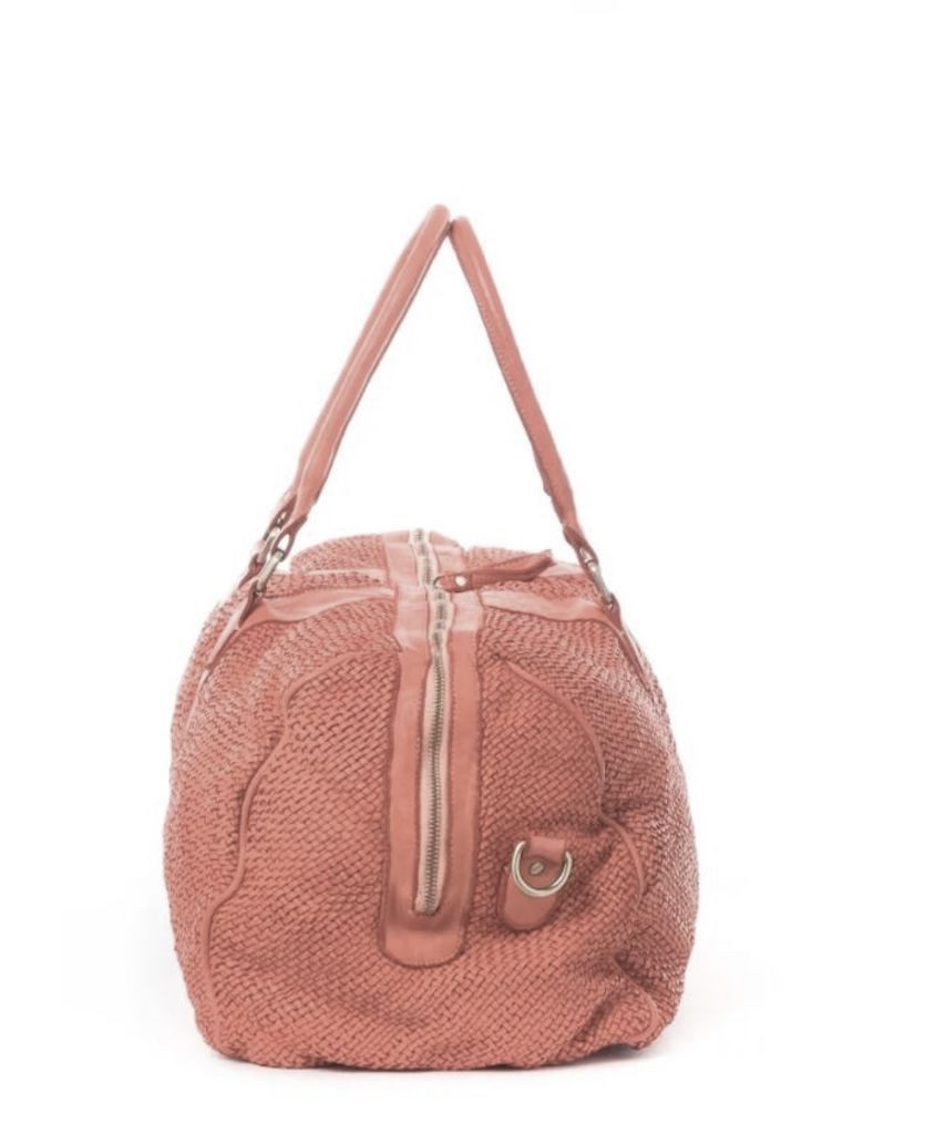 BZNA Weekender Shopper Viona Designer Reise Sport Shopper Schultertasche, geflochtenes Leder