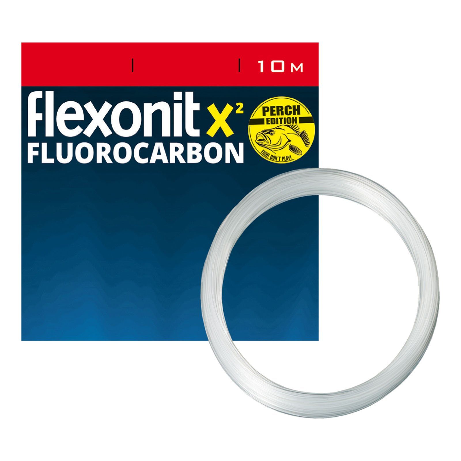 flexonit Vorfachschnur, 10 m Länge, flexonit X² Fluoro Perch 0,25mm 10m 4,5kg Vorfachmaterial