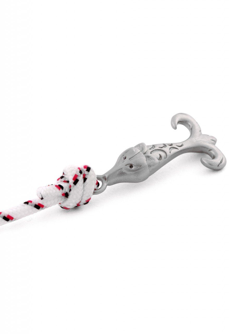 Akitsune Armband Vulpes Maritimes Armband Doppel Gewickelt Silber - Weiß-Blau-Rot