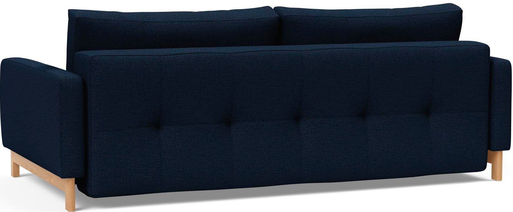 INNOVATION LIVING ™ Schlafsofa Pyxis, 3-Sitzer Sofa mit extrabreiter Bettfunktion, Skandi-Design, Multifunktionssofa, extrabequem durch Taschenfederkern, Dauerschläfer