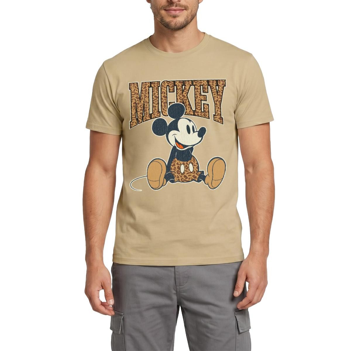 Spreadshirt T-Shirt Mickey & Minnie Mickey Mouse Leo Look Männer T-Shirt (1-tlg)