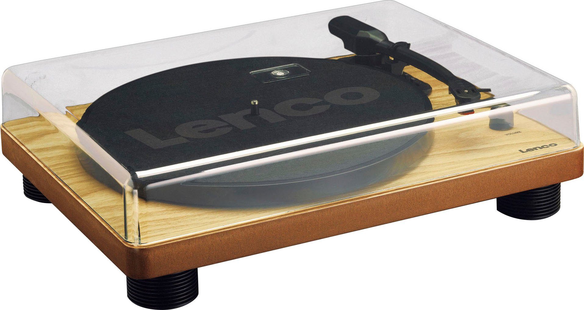 Lenco LS-50WD Plattenspieler mit int. Lautsprechern Plattenspieler (Riemenantrieb)
