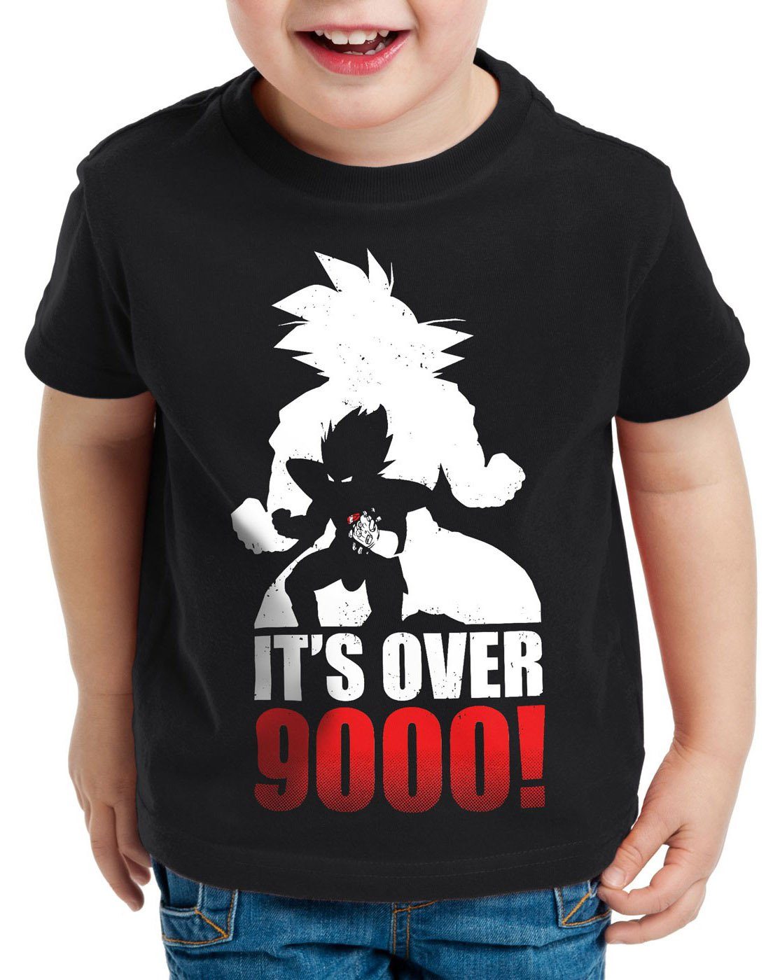 Level anime Print-Shirt T-Shirt Kinder dragon style3 Power ball 9000 goku