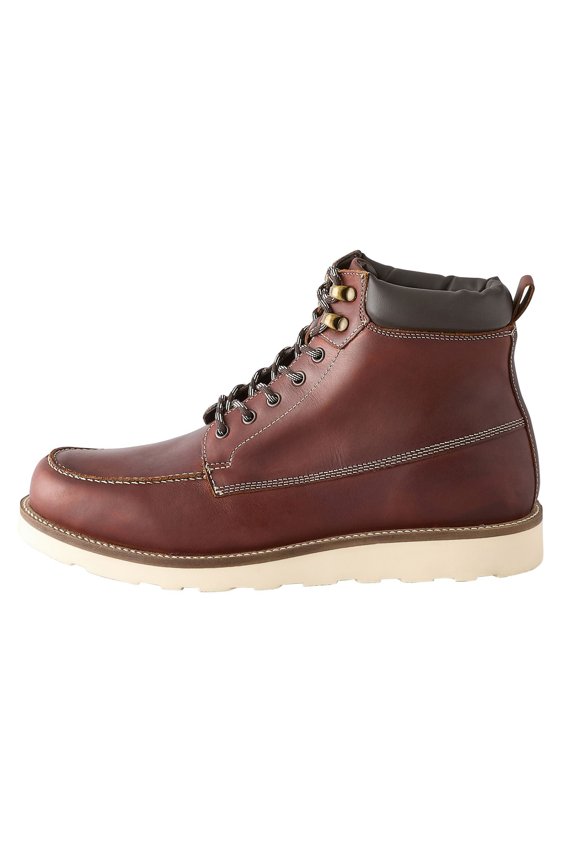 Hohe Lederstiefel mit Keilabsatz Keilstiefel