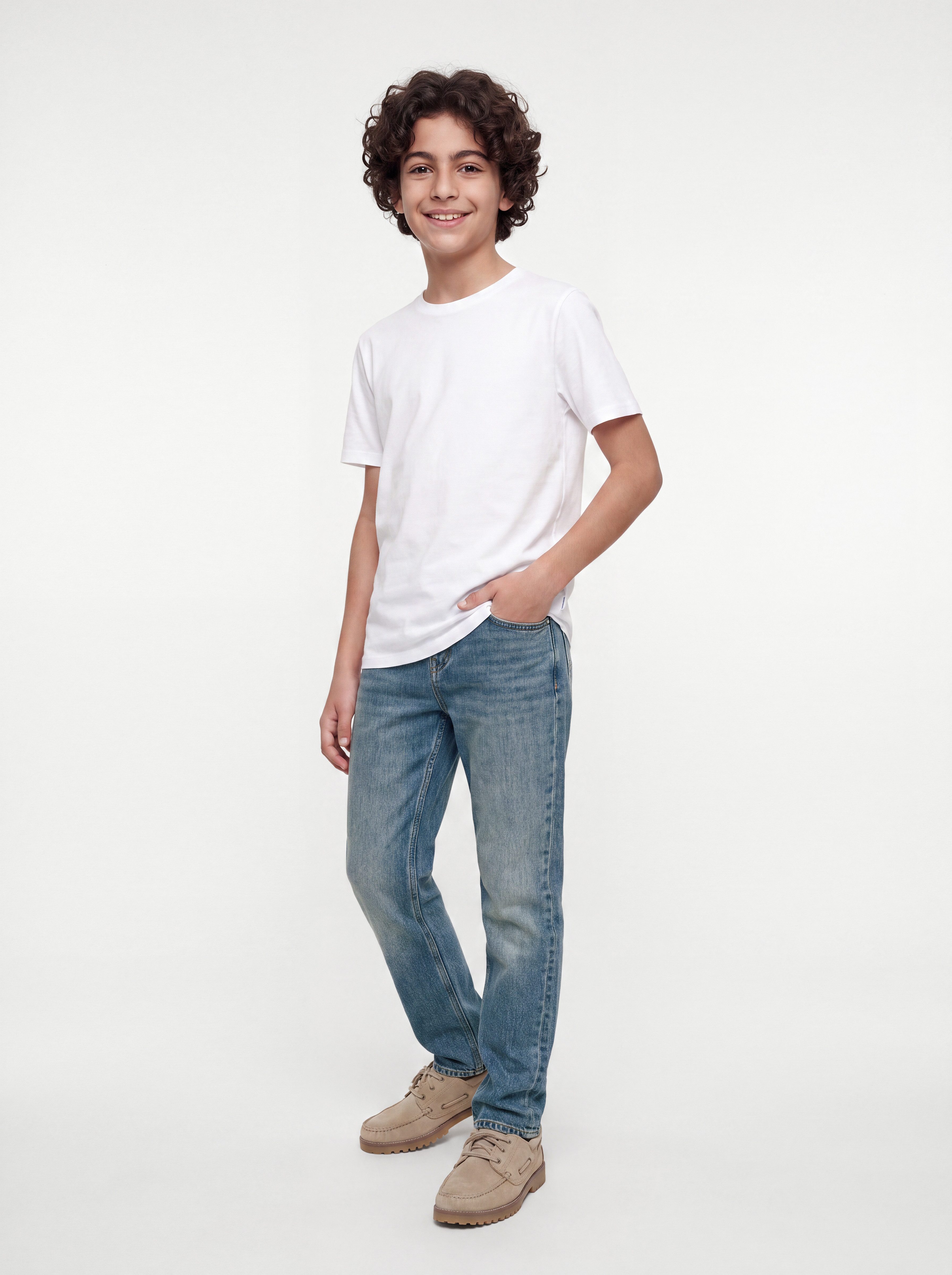 Jack & Jones Junior Straight-Jeans JJICLARK JJORIGINAL ST 175 JNR Baumwollmischung, regular fit – Bild 2 von 5