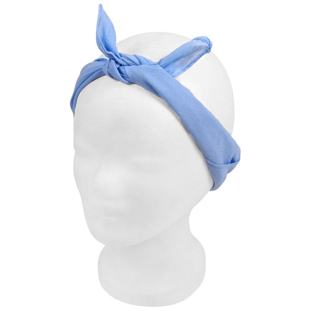 Bandana Halstuch Farbe: Bandana 100% Kopftuch unifarben Goodman hellblau, Baumwolle Design