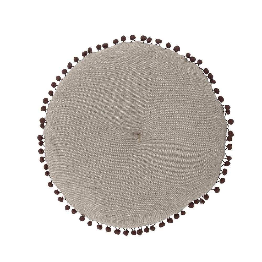 Bloomingville Dekokissen Cizzy, mit Quasten, aus Baumwolle, 40 cm Durchmesser, rund