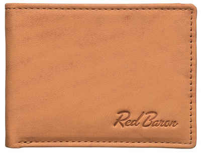Red Baron Geldbörse »RB-WT-001-02«, 1-fach klappbar, Kreditkartenfächer, Münzfach mit Druckknopf, Einkaufswagenchip-Halter