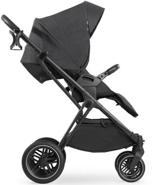 Hauck Kombi-Kinderwagen Vision X, black/black, (3-tlg), mit Babywanne und Sportwagenaufsatz