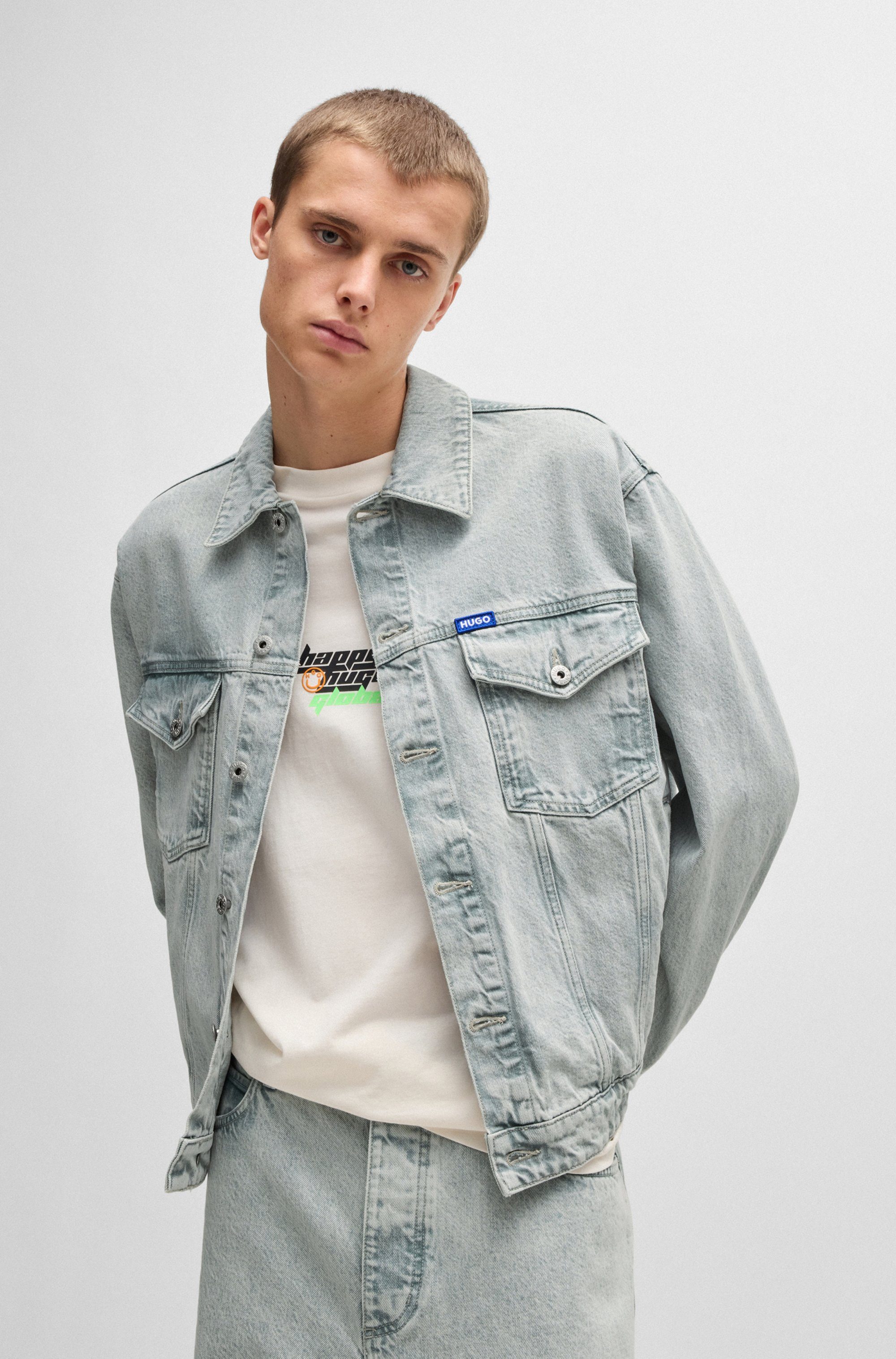HUGO Blue Jeansjacke Dex mit BOSS günstig online kaufen