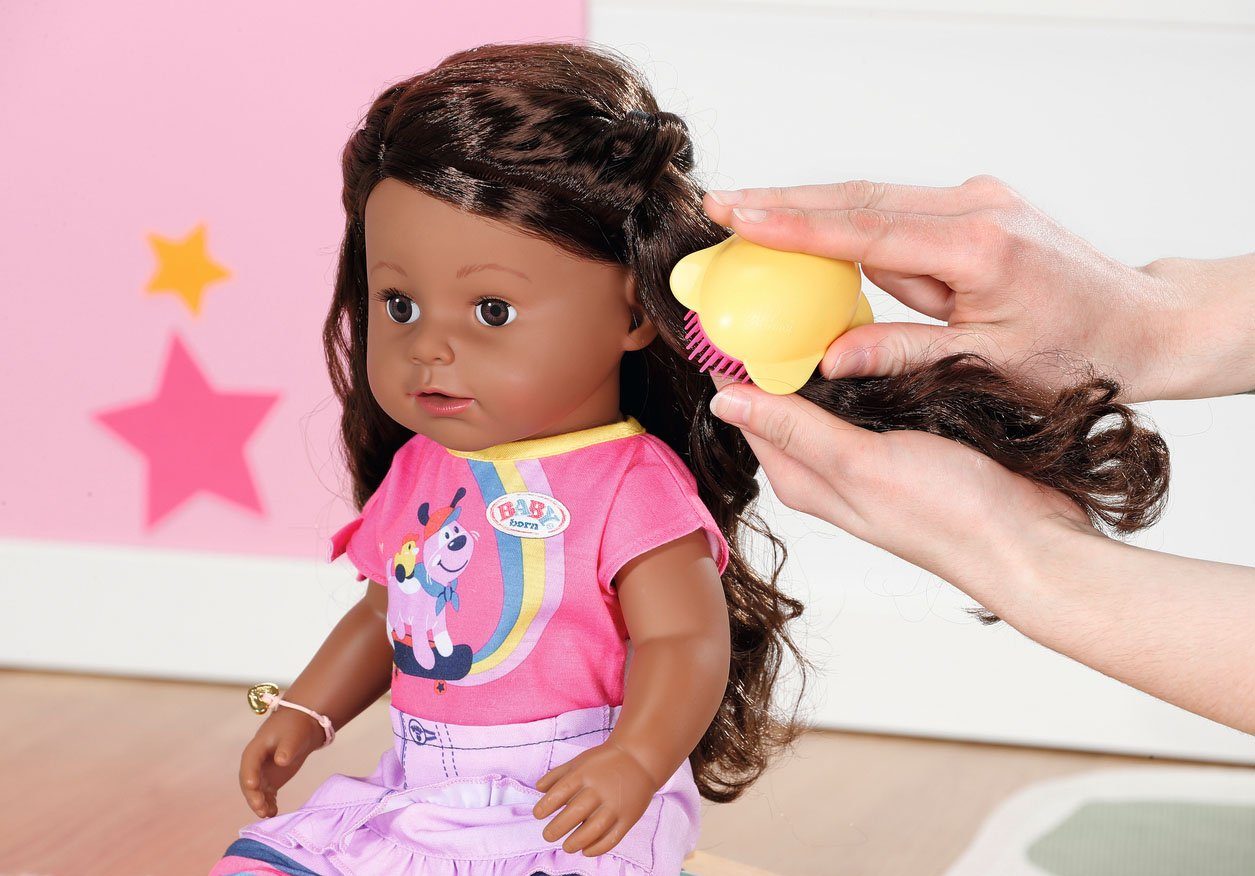 Baby Born Stehpuppe Sister, Dolls of Colour, 43 cm, mit lebensechten  Funktionen