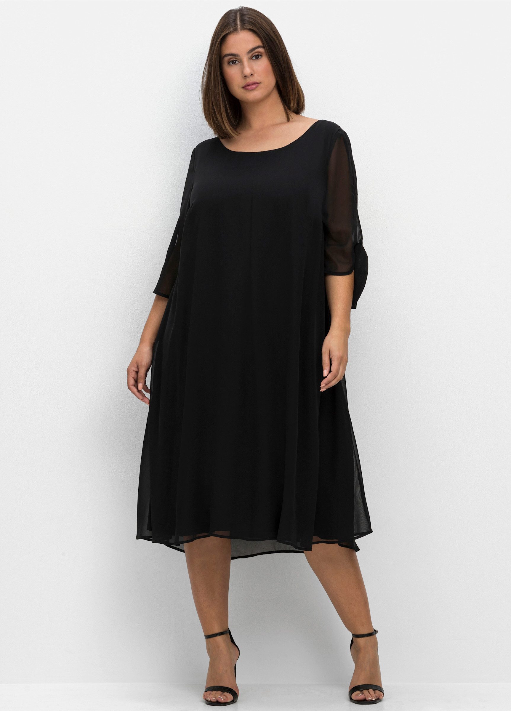 Sheego Etuikleid Chiffonkleid . günstig online kaufen