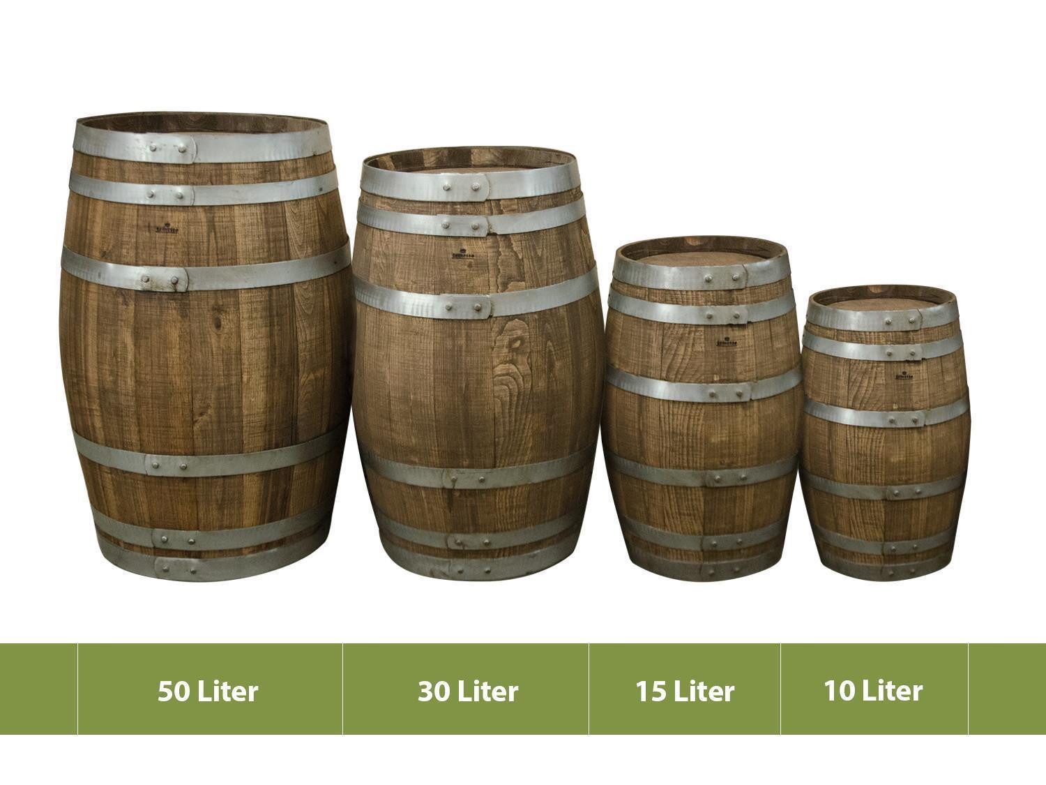 Temesso Gartenlounge-Hocker 10 bis 50L kleines Fass PALISANDER (dunkel) günstig online kaufen