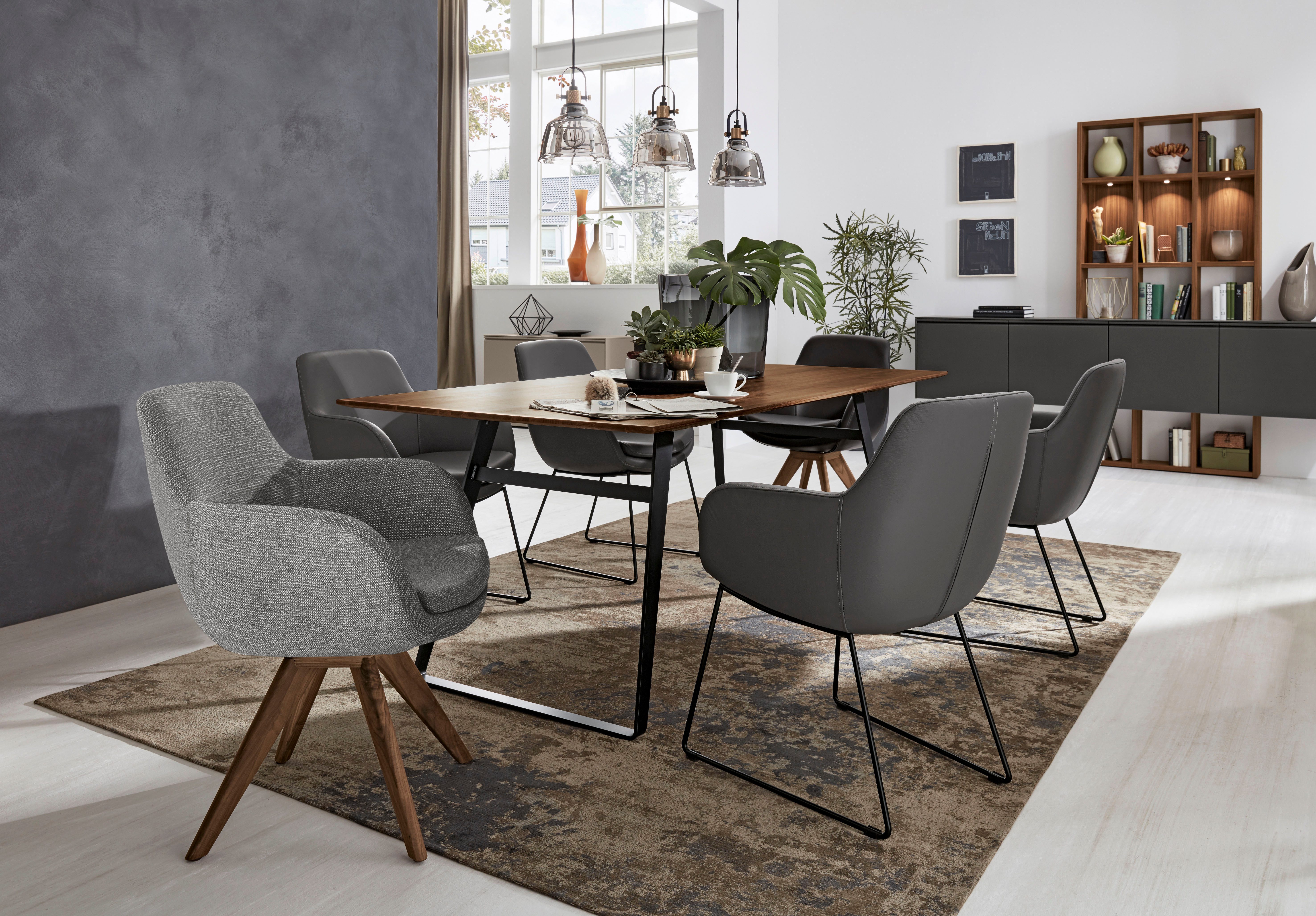 Musterring Esszimmerstuhl Tavia (Set, 2 St), Stativgestell Wildnussbaum, Drehfunktion optional, diverse Farben