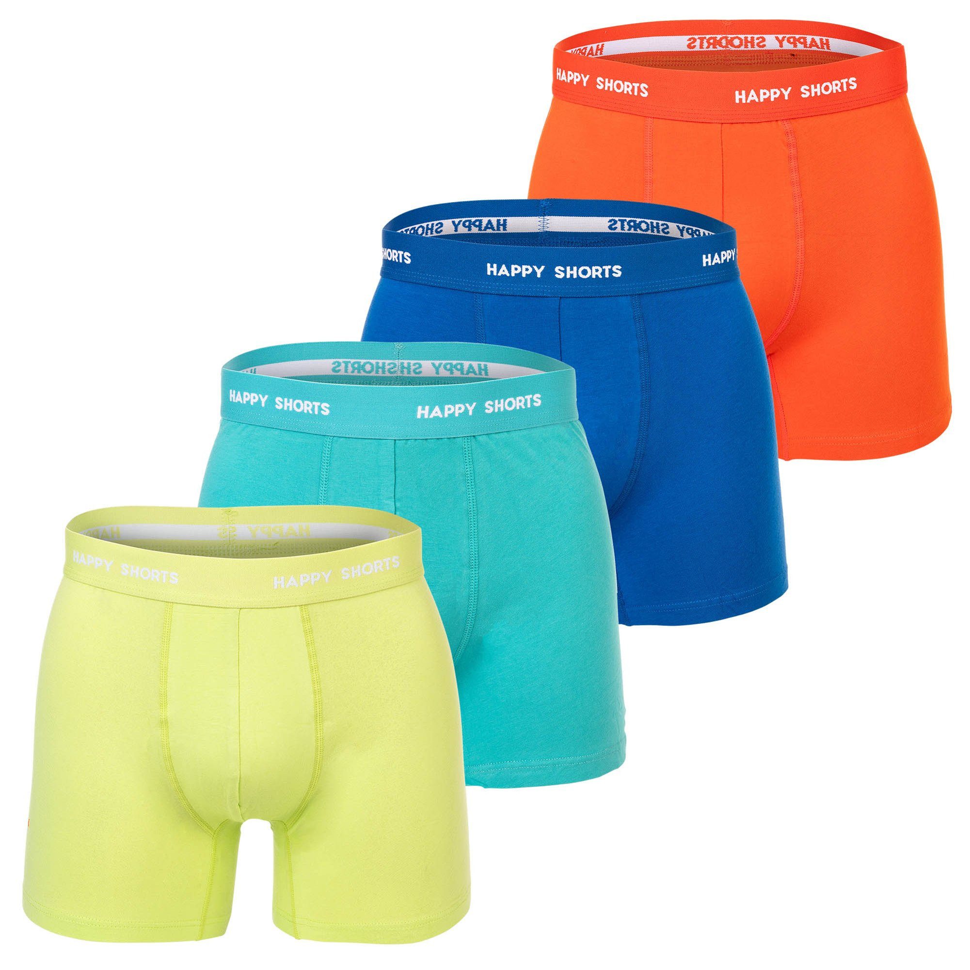 HAPPY SHORTS Boxer Herren Boxershort 4er Pack Baumwolle 4-Pack MEN (Packung, 4er Pack)