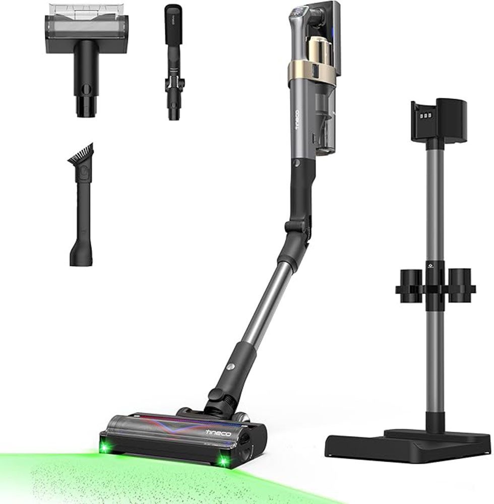 Tineco Akku-Stielstaubsauger Tineco PURE ONE A90S, Anti-Allergiker Filtersystem, Saugrohr knickbar, 650 W, beutellos, ZeroTangle Anti-Haar-Verwicklungsbürste, 3DSense Master-Bürste