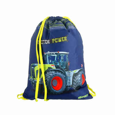 Spirit Turnbeutel SPIRIT Turnbeutel Junge Kinder Sportbeutel Traktor Sporttasche Blau Ge