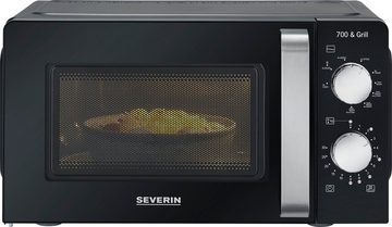 Severin Mikrowelle MW 7781, mit Grillfunktion 2-in-1, Grill, Mikrowelle, 17 l, Kompaktes und schmales Design, Mikrowelle und Grill sind kombinierbar