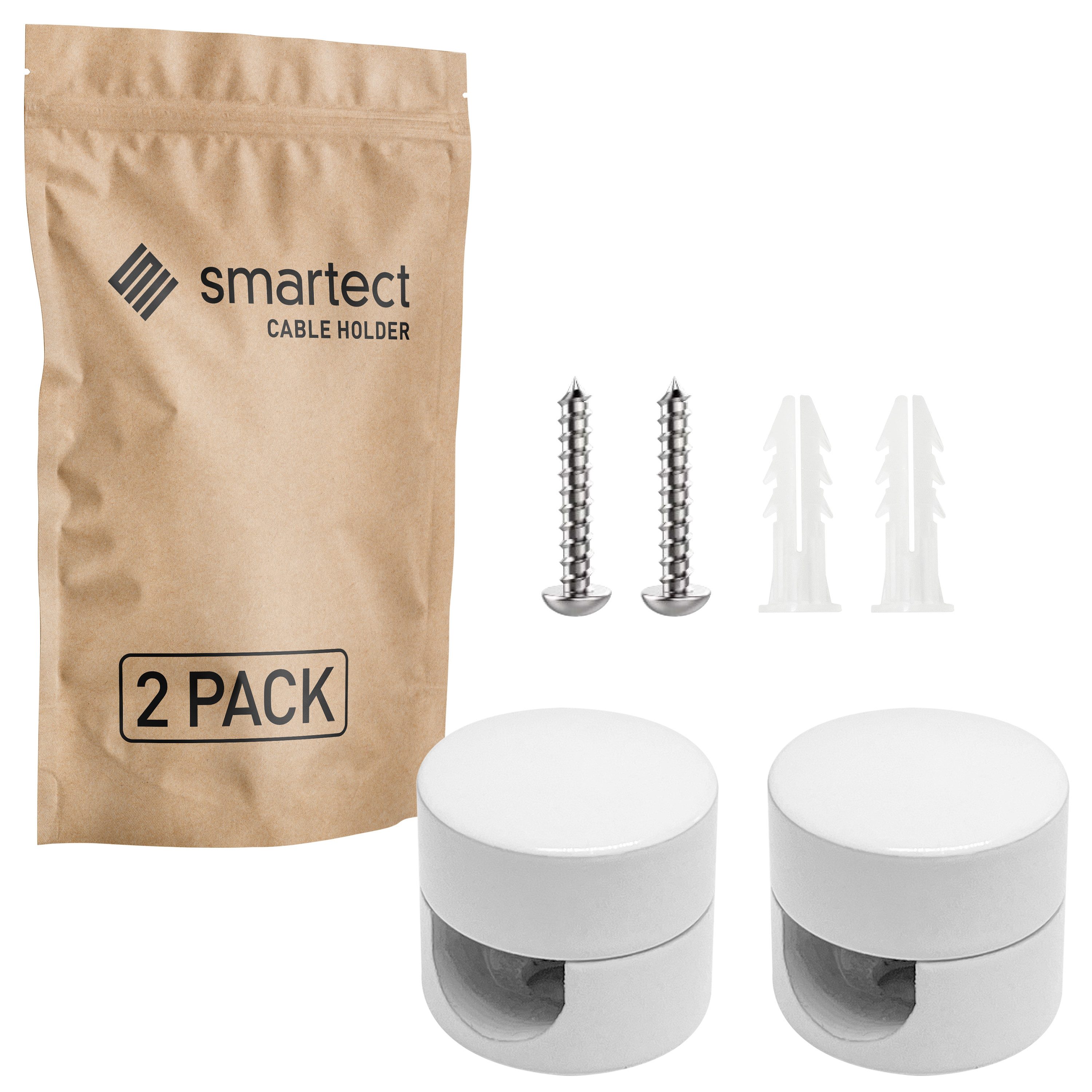 smartect Kabelzubehör Wand- & Deckenpins Aluminium für Lampenkabel, (Set, 2-tlg)