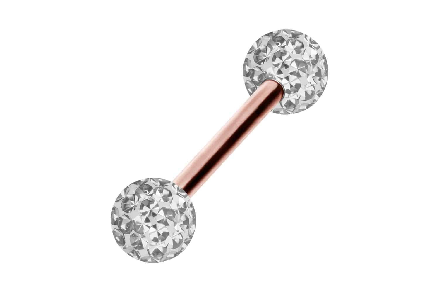 PIERCINGLINE Brustwarzenpiercing Titan Barbell EPOXY-KUGELN (Barbells, 1-tlg)
