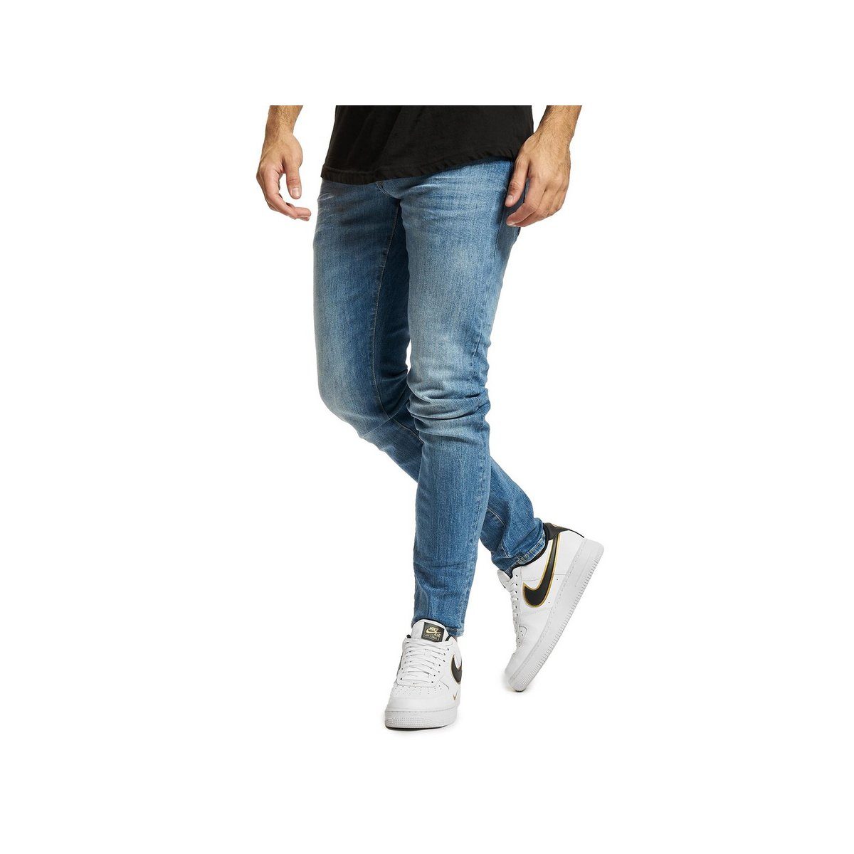 (1-tlg) blau Industries 5-Pocket-Jeans Petrol
