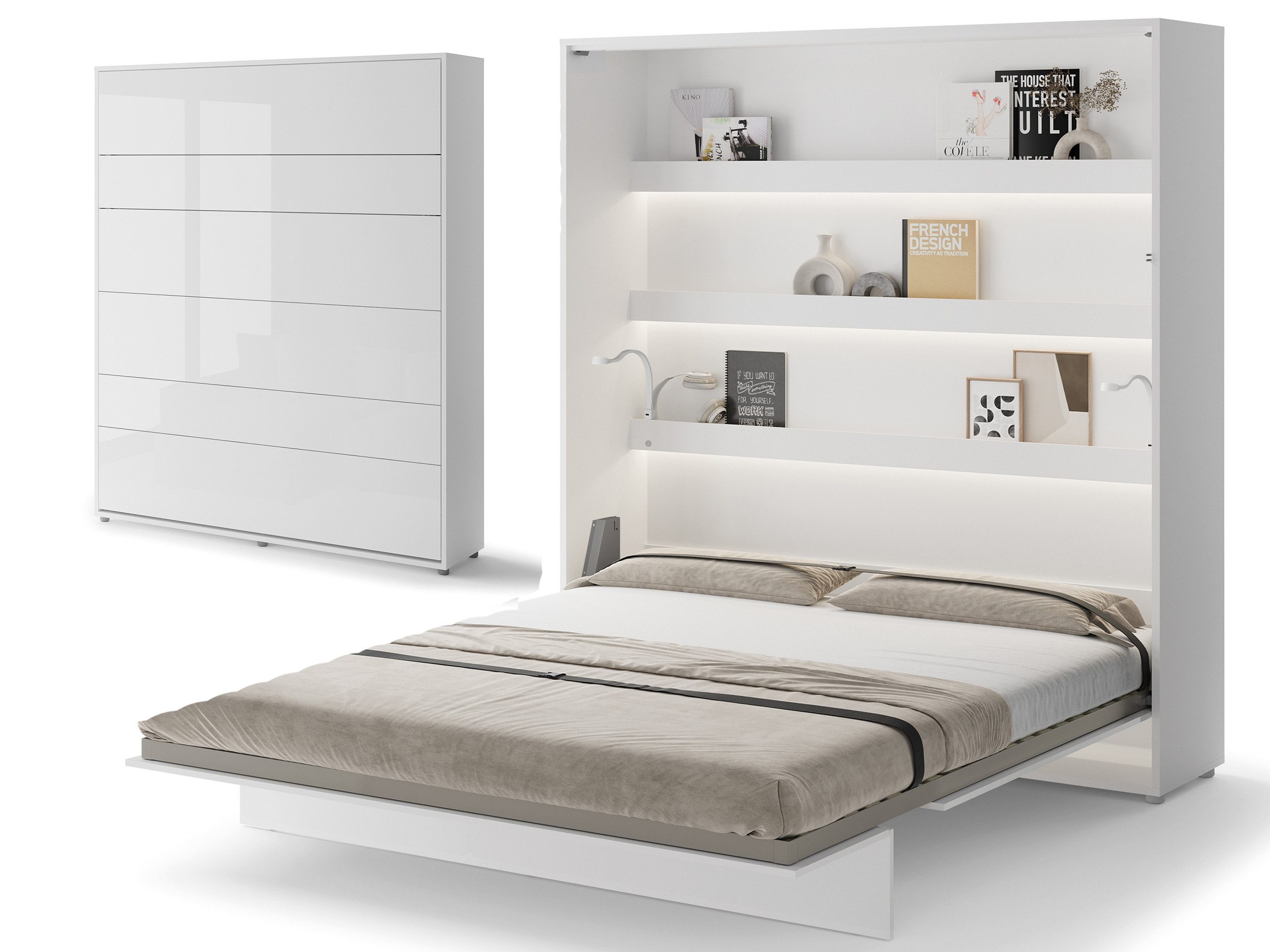 Compleo Schrankbett Vertical Wandklappbett Lenart Bed günstig online kaufen