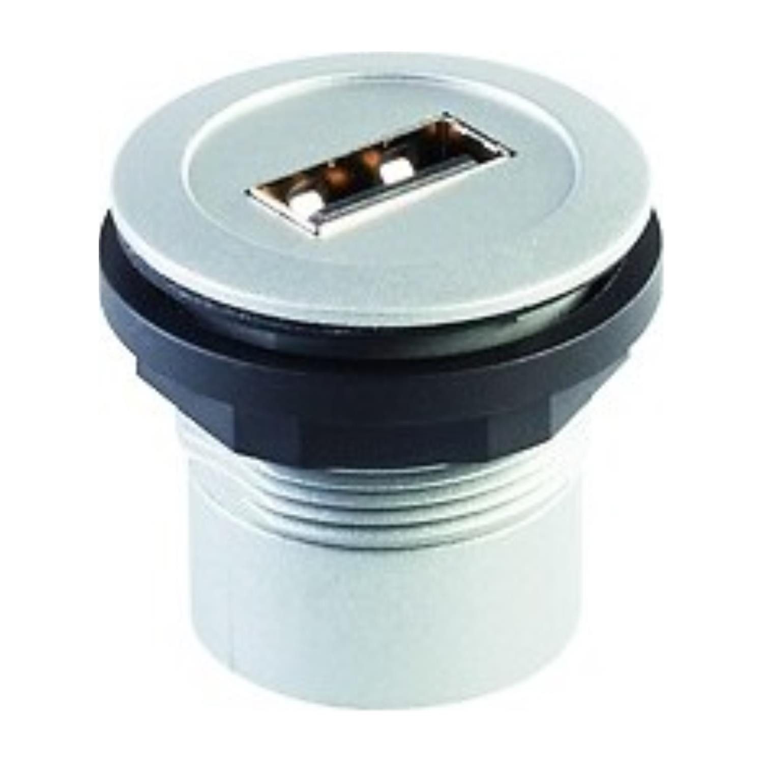 Schlegel Schalter Titel:USB-Buchse A/A, mit Kabel silberfarben rund, RONTRON-R-JUWEL Ba, Schalter/Taster-Besonderheiten