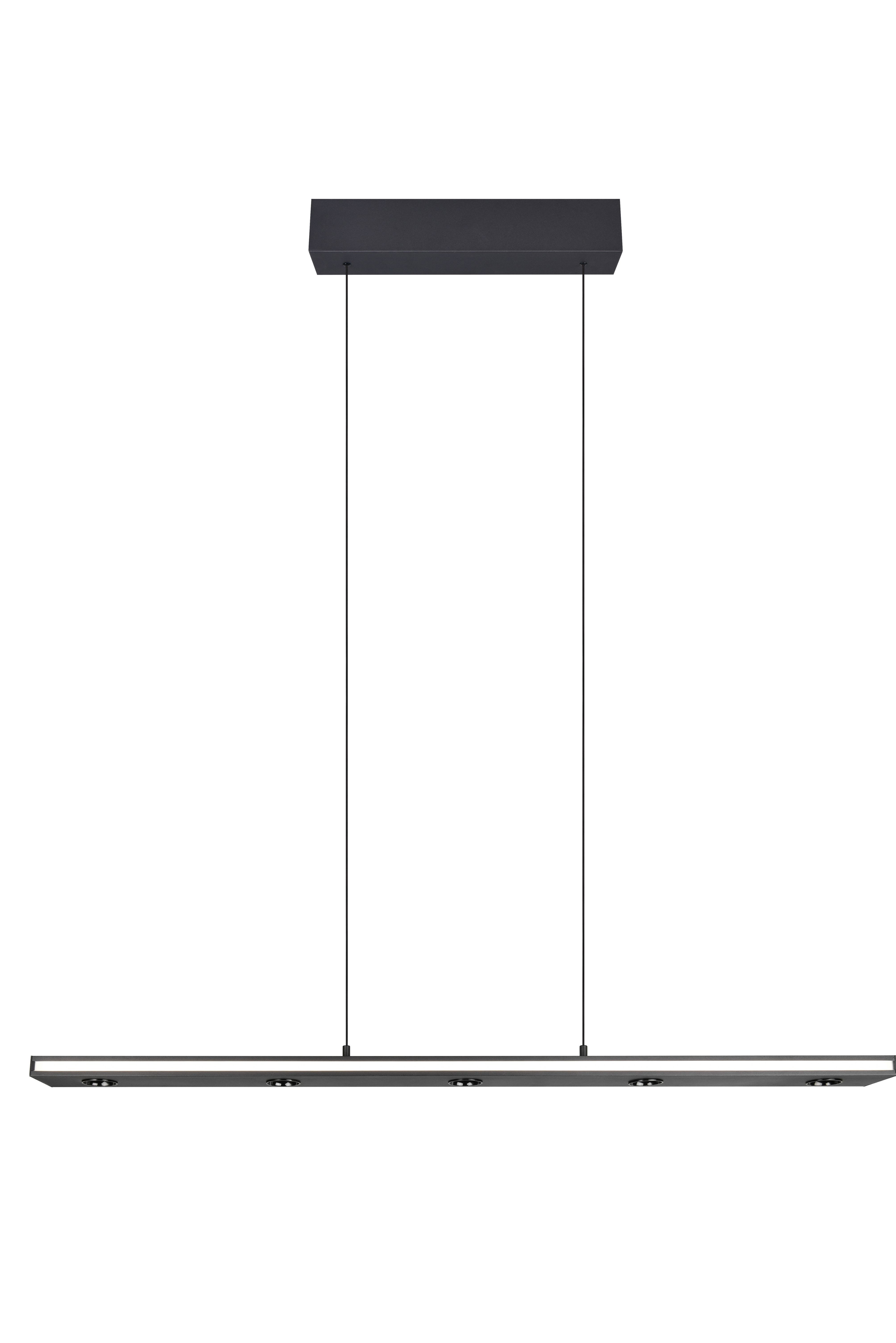 lightling LED Pendelleuchte Tyven, Helligkeit stufelos und Lichtfarbe stufenweise verstellbar, LED fest integriert, extra warmweiße. warmweiße und neutralweiße Lichtfarbe, höhenverstellbar bis 150 cm, Up-and-Down-Beleuchtung, Memory-Funktion