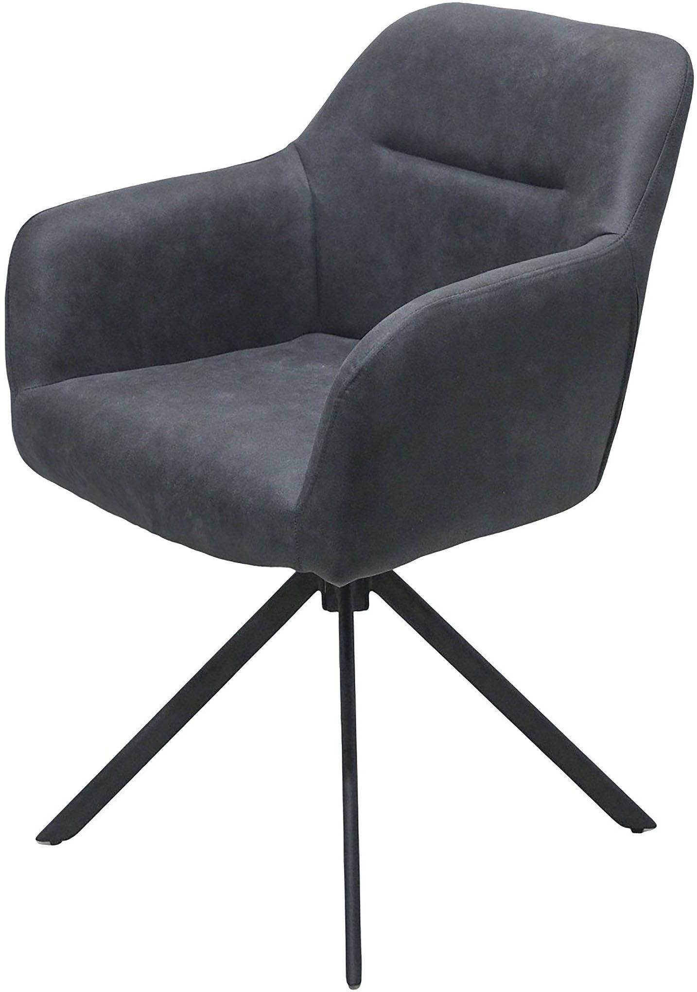 byLIVING Esszimmerstuhl MONTREAL (Set, 2 St), Microfaser, bis 110 kg, 360° drehbar, Schaumstoff, Ziernaht Rücken – Bild 5 von 5