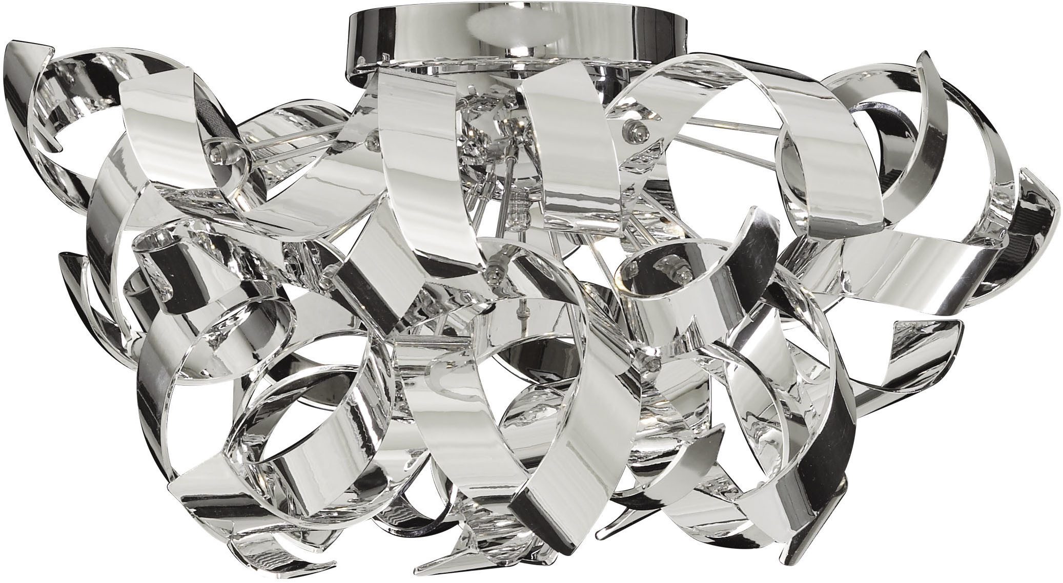 Searchlight Deckenleuchte Curls 3Lt Deckenleuchte - Chrommetall, ohne Leuchtmittel
