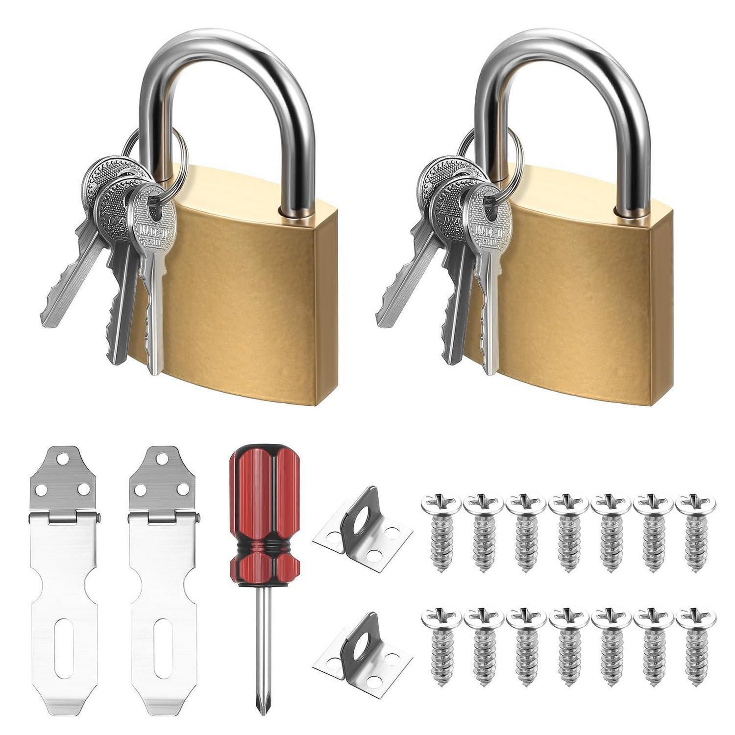 LuxusKollektion Vorhängeschloss Vorhängeschloss Set 2 Stück 36.7 mm