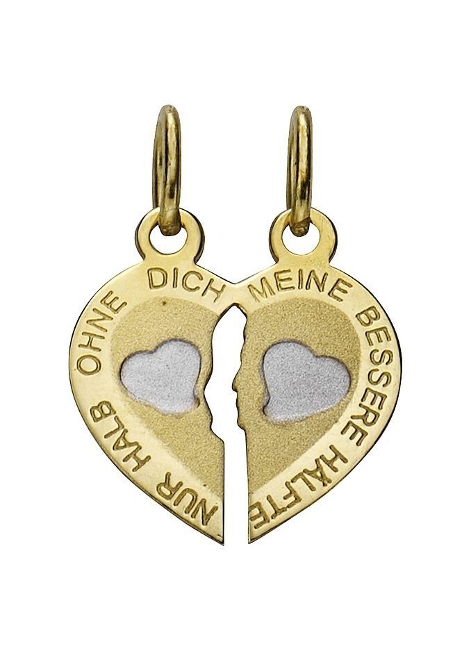 Kette Gold Schmuck Herzanhänger Anhänger Hoodie, Herz, Shirt, zu Sneaker! Jeans, Geburtstag Geschenk Anlass Weihnachten Kleid, 333 Firetti für