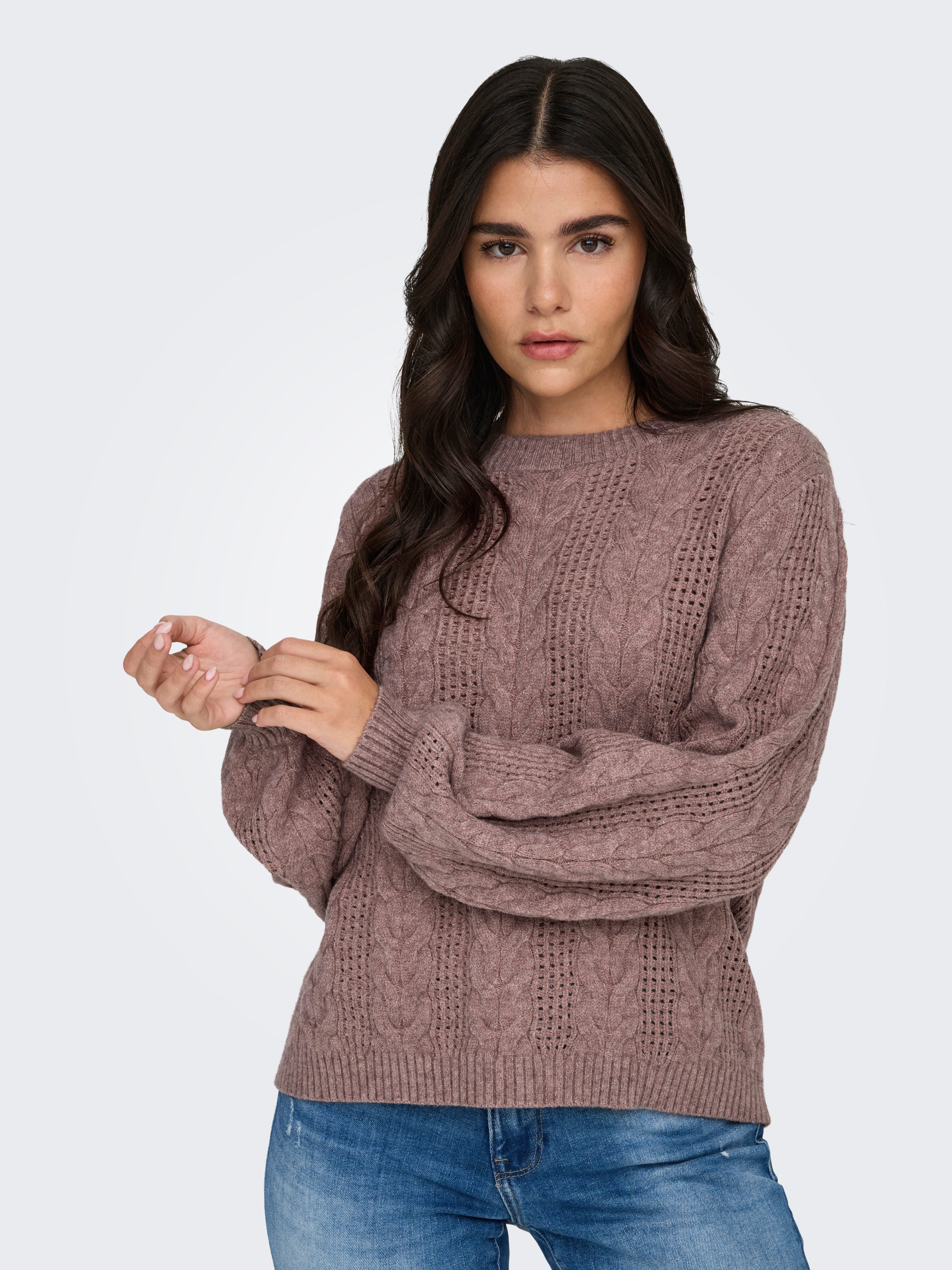 ONLY Rundhalspullover ONLRUBINA LS CABLE O-NECK günstig online kaufen