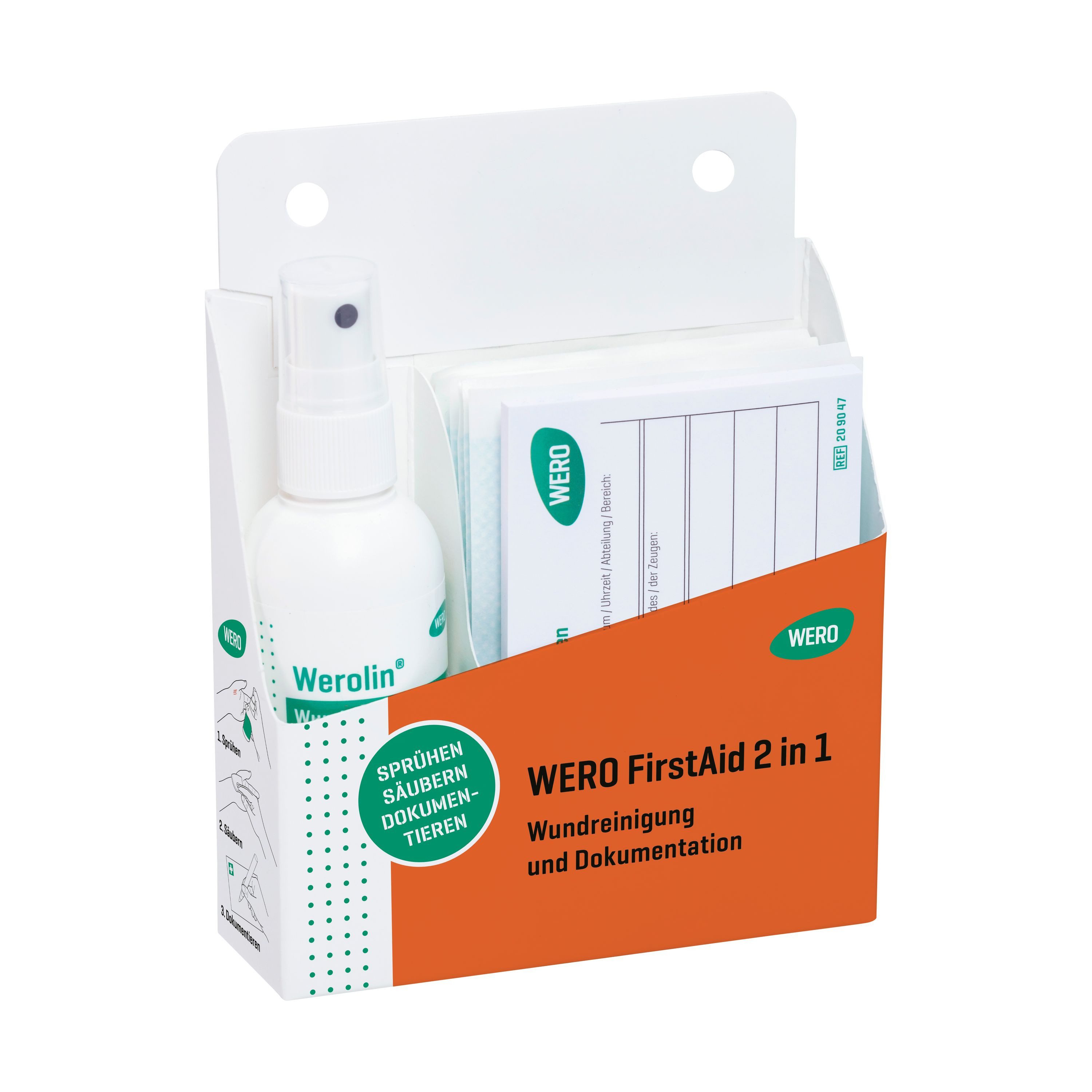 WERO Erste-Hilfe-Set FirstAid 2 in 1 - Wundreinigung und Dokumentation