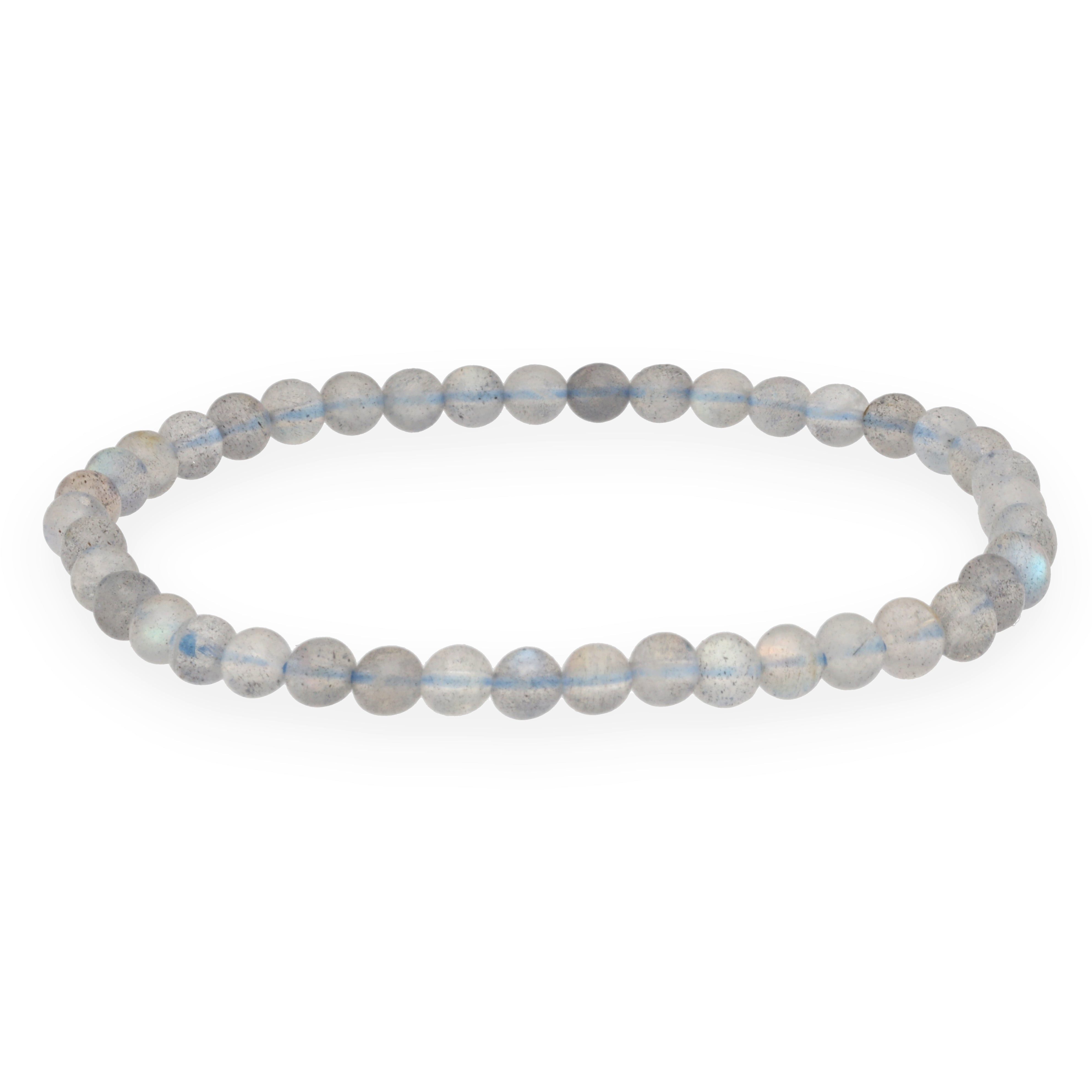 Lebensquelle Plus Armband Labradorit Mini-Kugelarmband, 4 mm