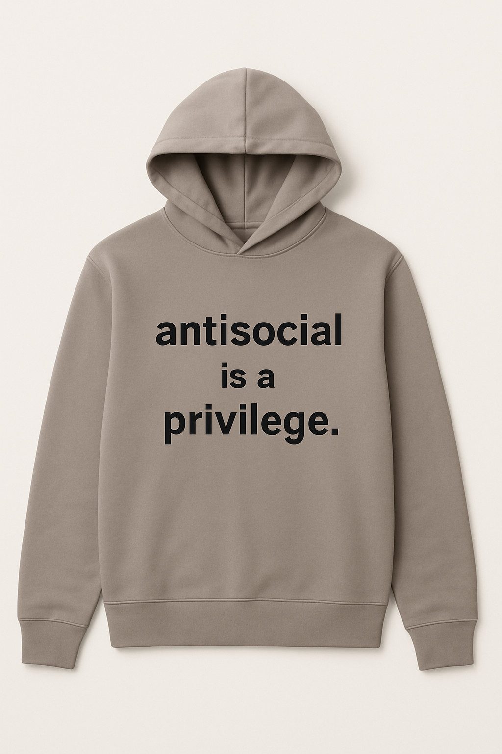 ILAY Lit Hoodie ANTISOCIAL IS A PRIVILEGE- Oversized Streetwear Hoodie