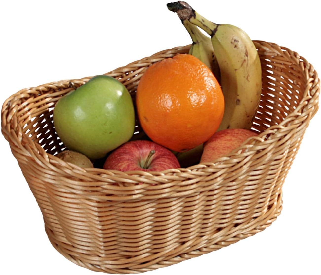 KESPER® Brotkorb Brot- und Obstkorb 28 x 21 x 13 cm aus Kunststoffgeflecht, (1-tlg)