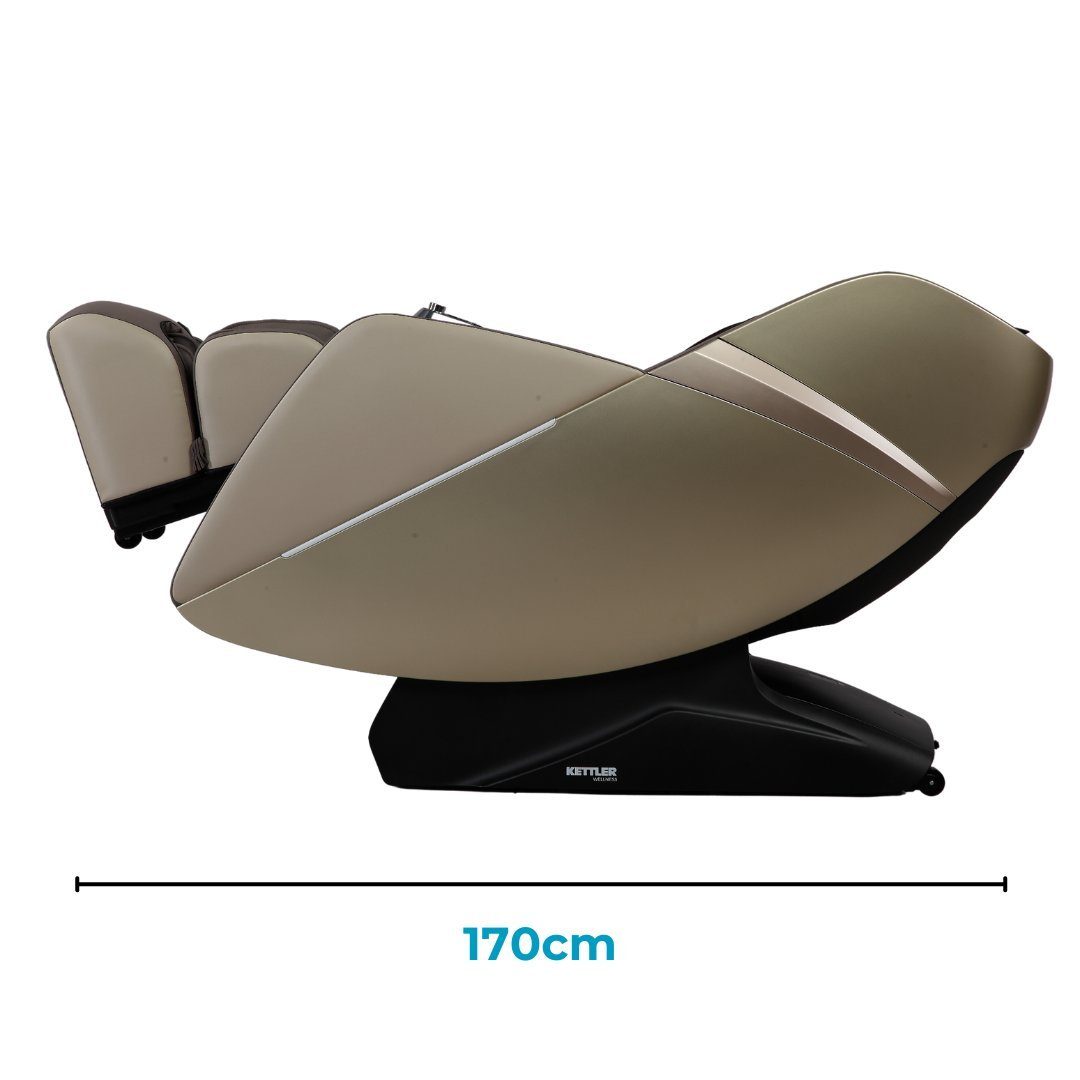 KETTLER Massagesessel Massagestuhl KETTLER Relax indirekte ZERO-Gravity, Bluetooth-Lautsprecher Beleuchtung, Braun