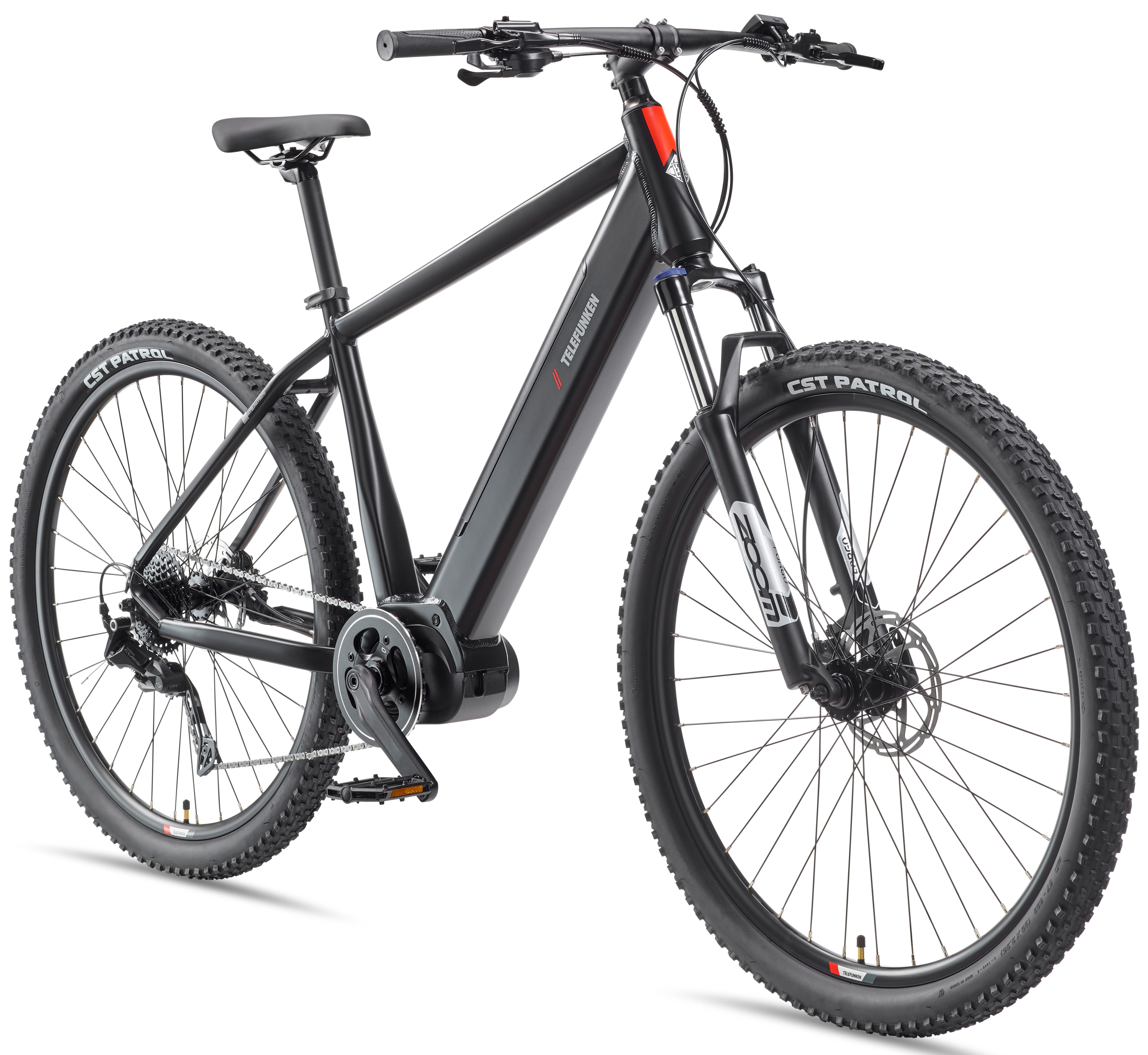 Telefunken E-Bike Mountainbike Aufsteiger MT925, 9 Gang Shimano Cues Schaltwerk, Kettenschaltung, Mittelmotor, 468 Wh, Pedelec, Elektrofahrrad, Damen u. Herren, E-MTB, Mountainbike, 29 Zoll
