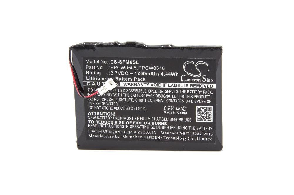 passend für Cowon iAudio X5L 30GB, X5 30GB (1200 mAh, 3,7 V, Li-Ion) Akku