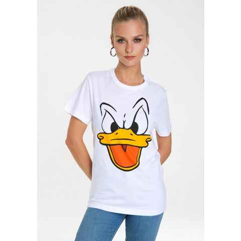 LOGOSHIRT T-Shirt Donald Duck – Face mit lizenziertem Originaldesign