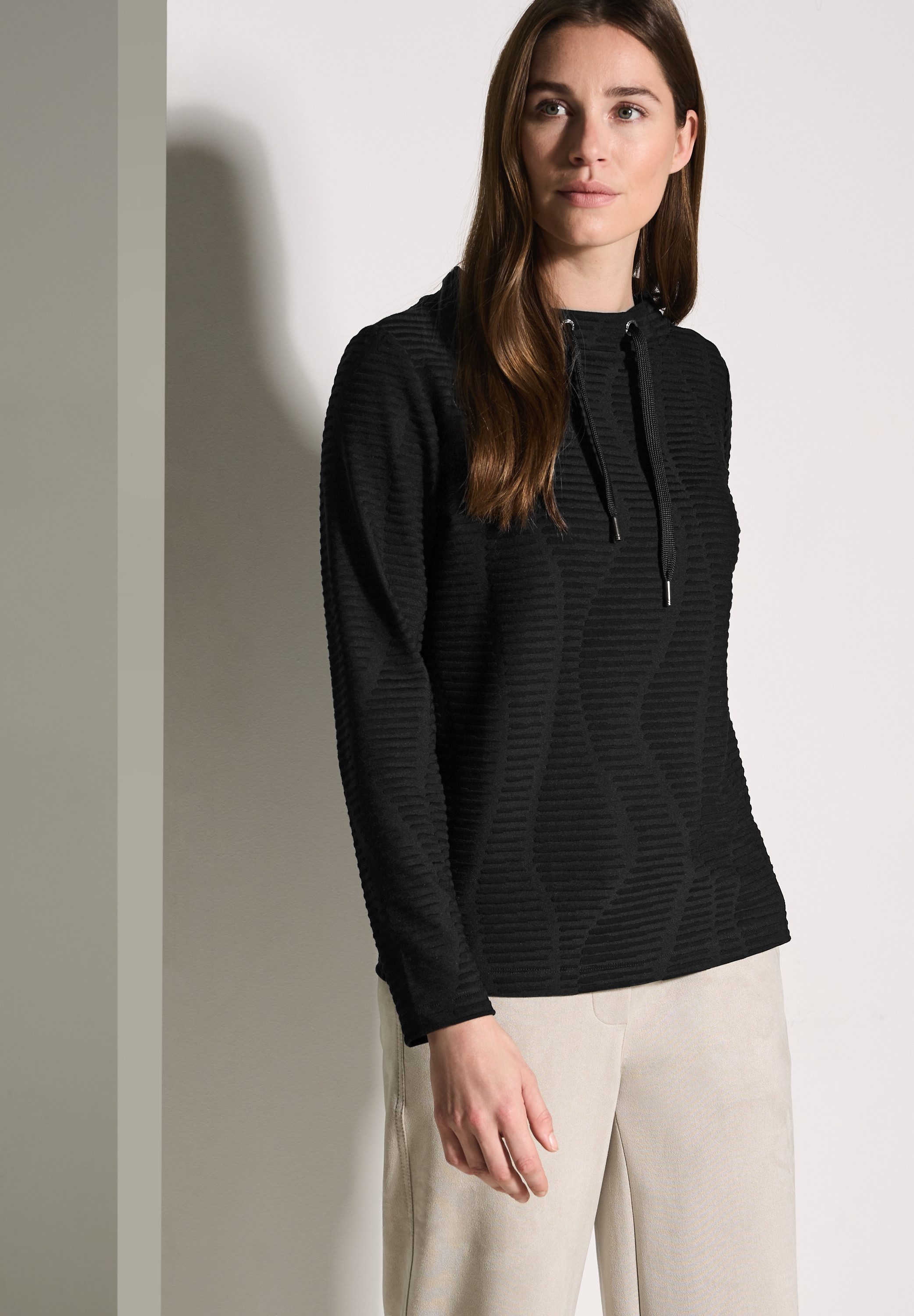 CECIL Langarmshirt mit Struktur-Muster günstig online kaufen