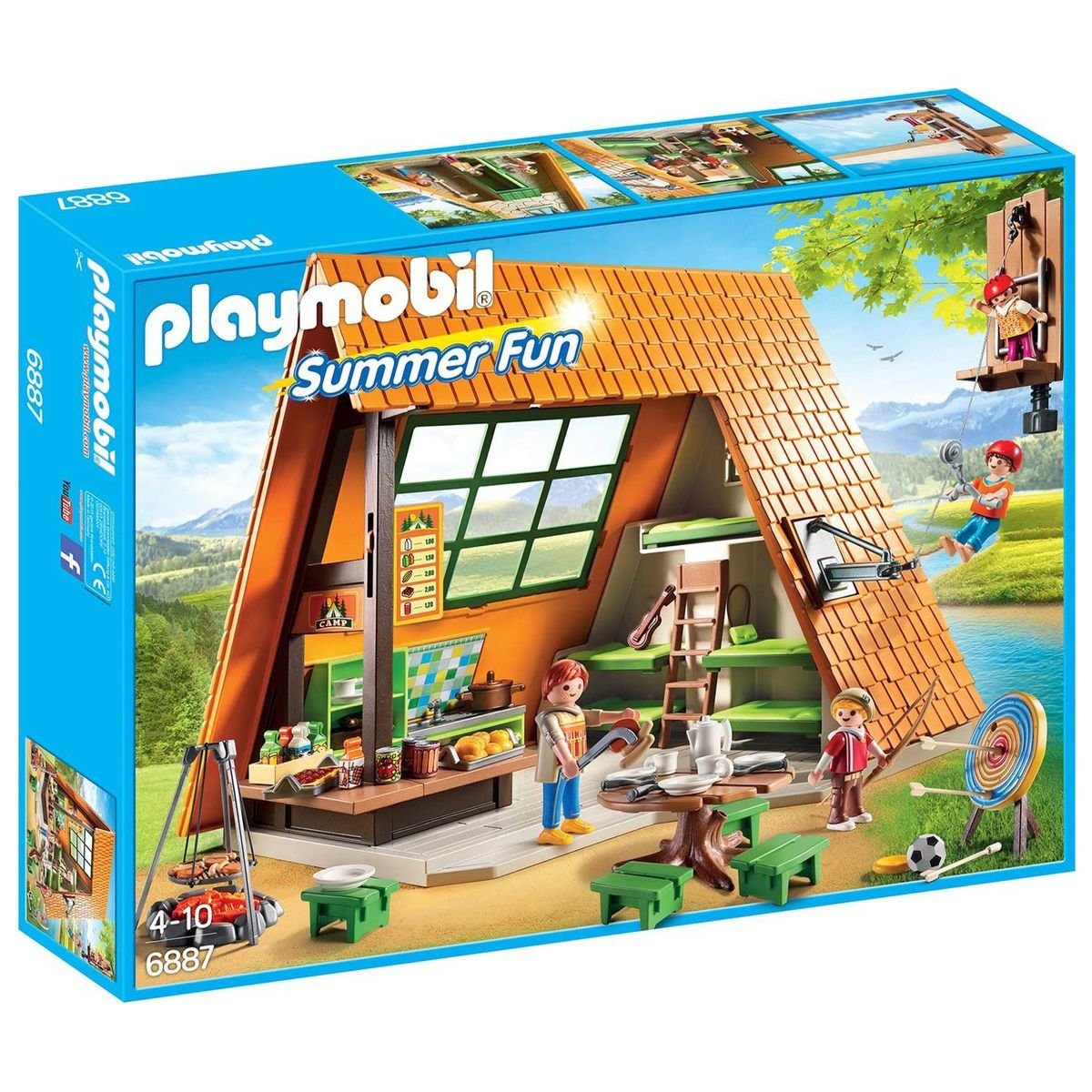 Playmobil® Spielwelt PLAYMOBIL® 6887 - Summer Fun - Großes Feriencamp,  Großer Sommerspaß für die Kinder im Playmobil Feriencamp