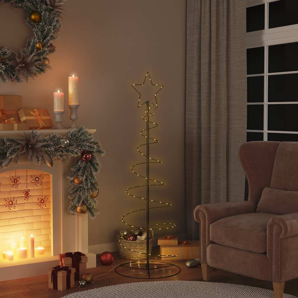 vidaXL Künstlicher Weihnachtsbaum LED Weihnachtsbaum 100 LEDs Warmweiß 150 cm