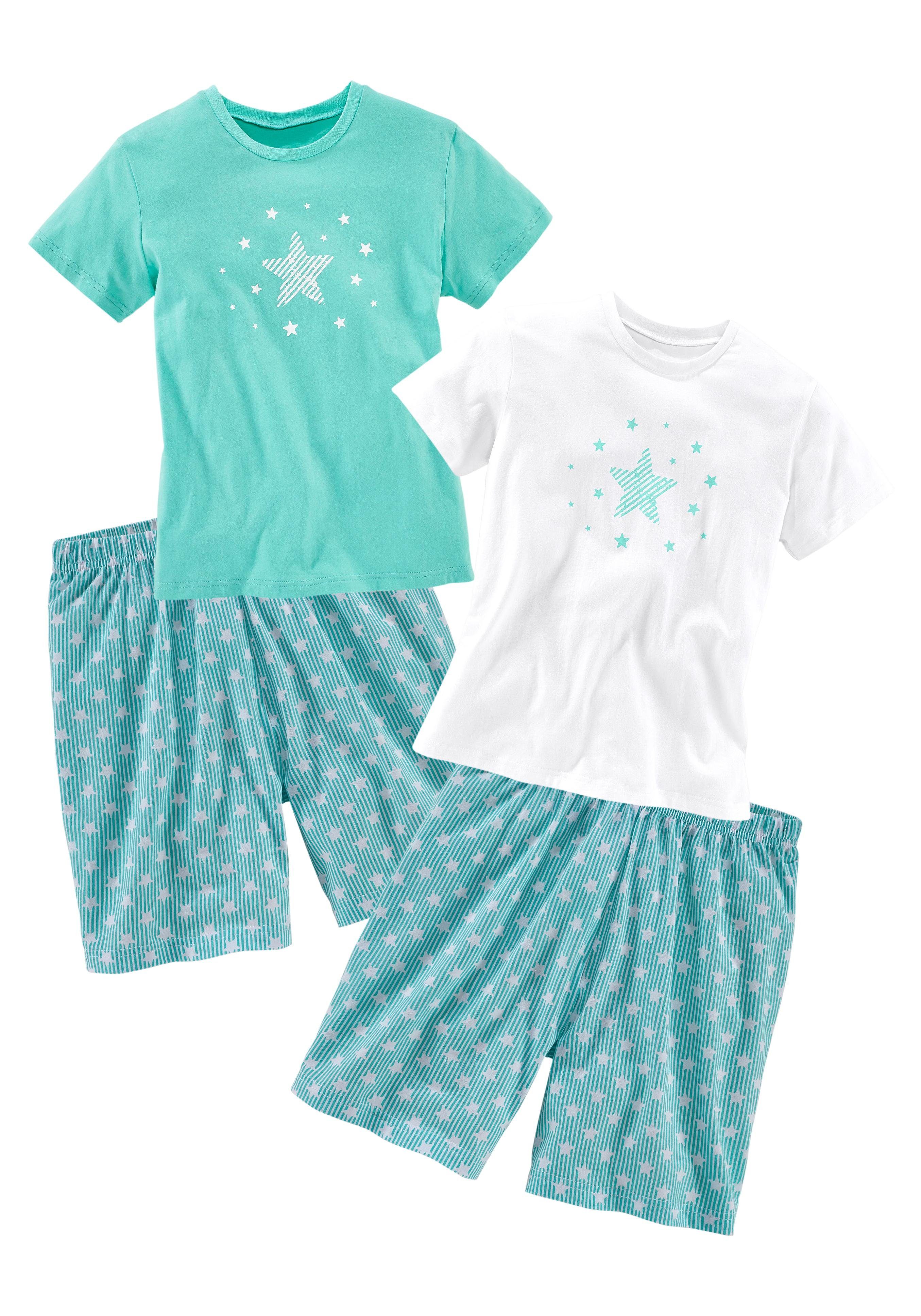 petite fleur Pyjama (Set, 4 tlg., 2 Stück) mit tollem Sternendruck