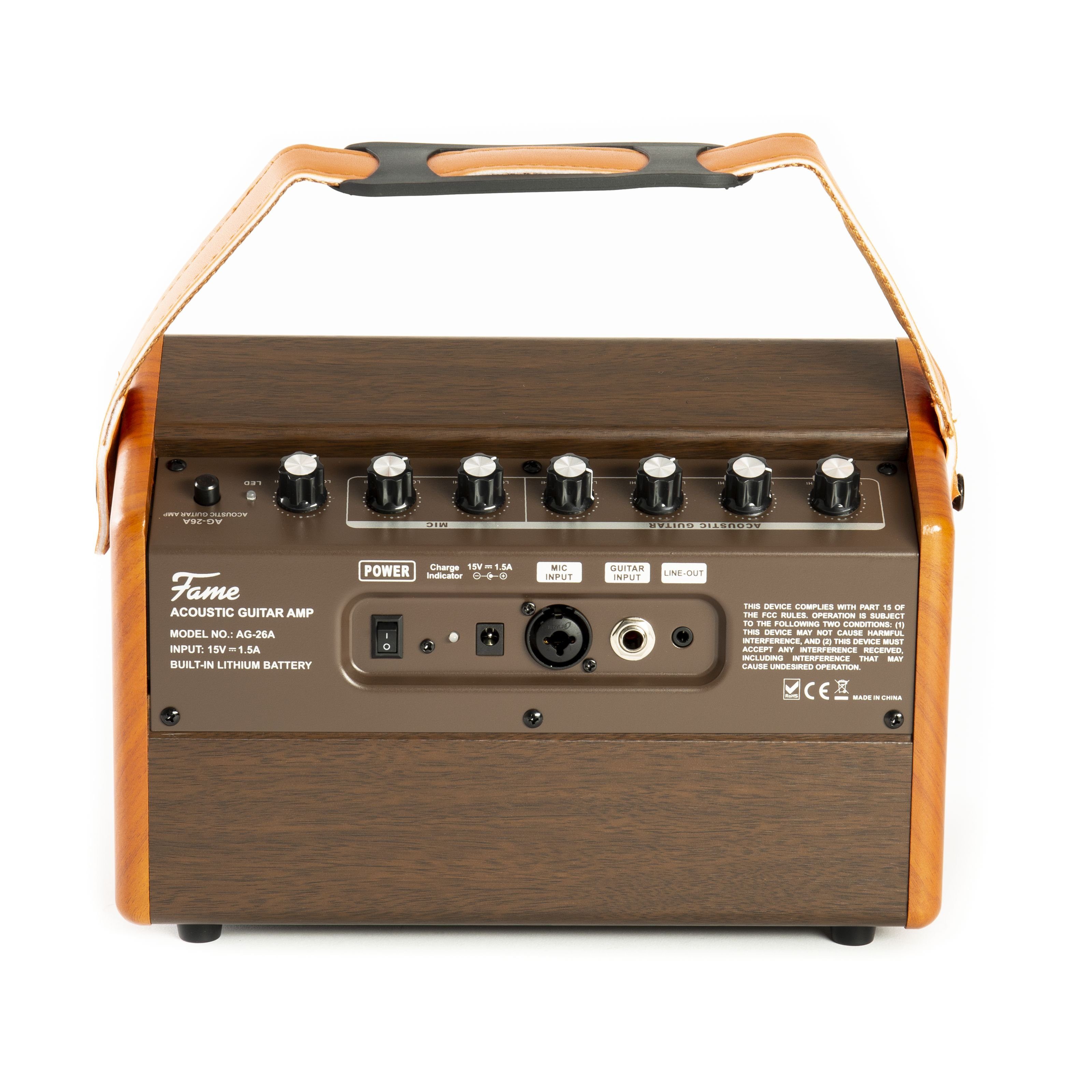 FAME Verstärker (Akustikgitarrenverstärker, integrierter Akku, Bluetooth) – Bild 5 von 5