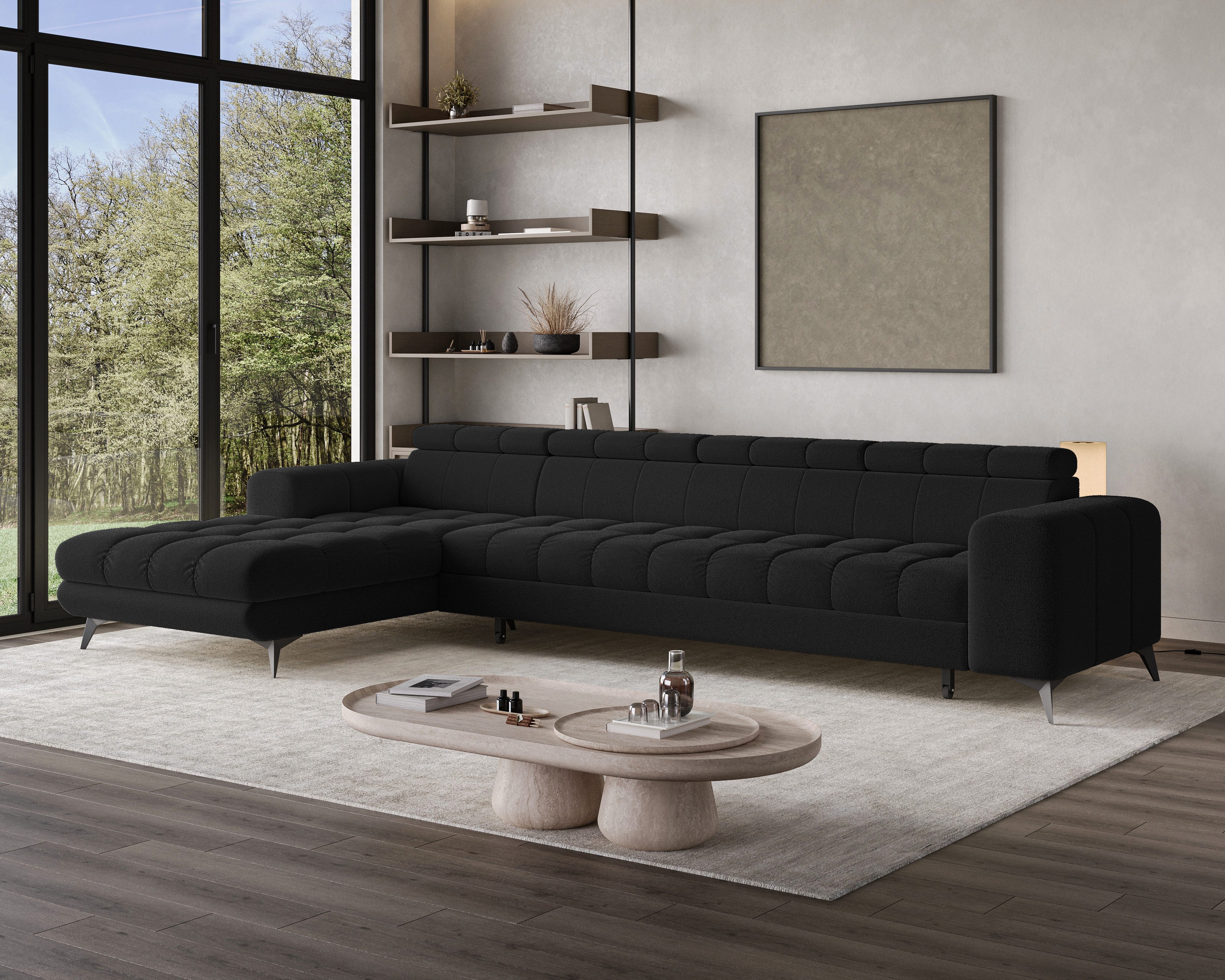 nm_trade Ecksofa Großes L – luxuriöser Komfort, 335x74 cm, Links, Quelle 100