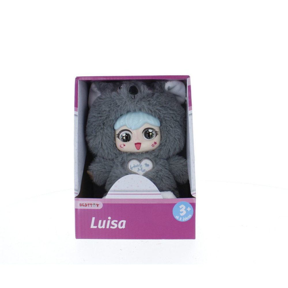 Besttoy Babypuppe Besttoy - Plüschpuppe Koko - dunkelgrau
