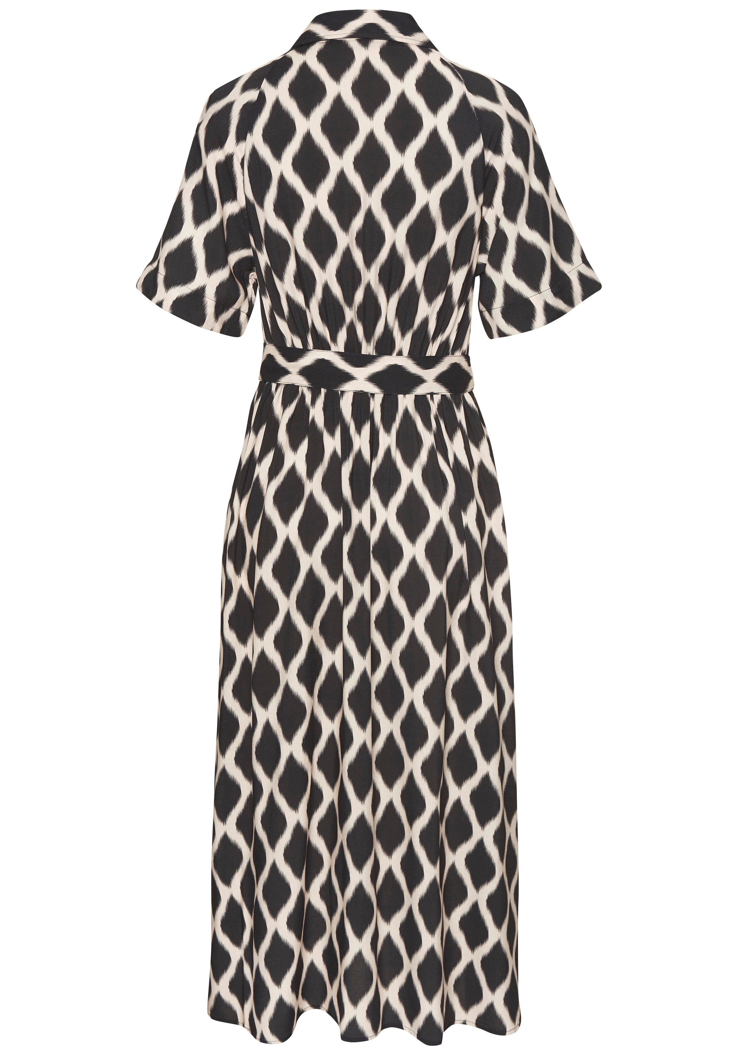 Vivance Hemdblusenkleid (mit Bindegürtel) mit grafischem Muster. € 39,99